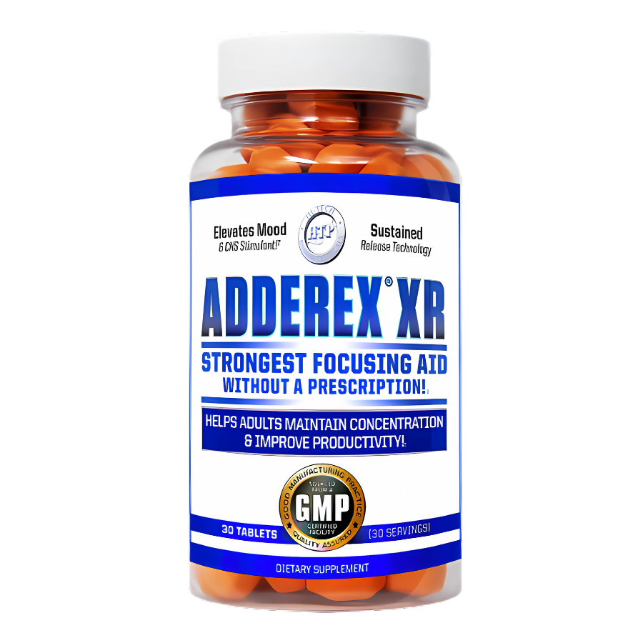 Adderex XR by Hi Tech Pharmaceuticals, energy and focus supplement for peak mental clarity and performance.
