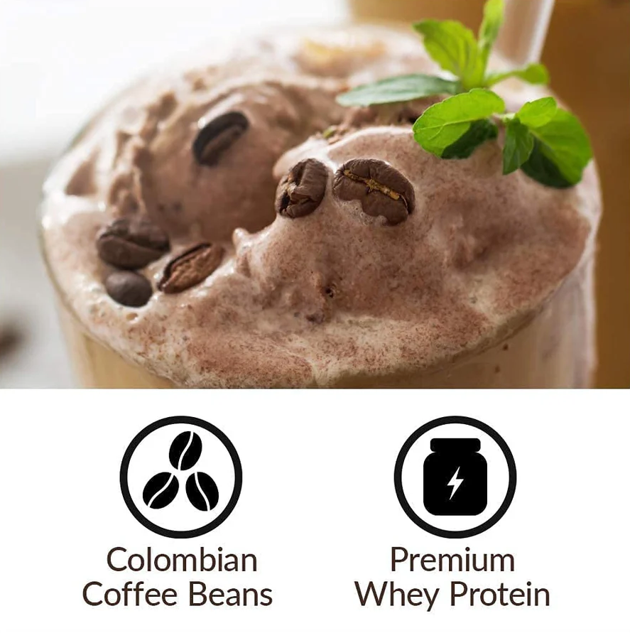 Protein Coffee, Colombian coffee beans, premium whey protein