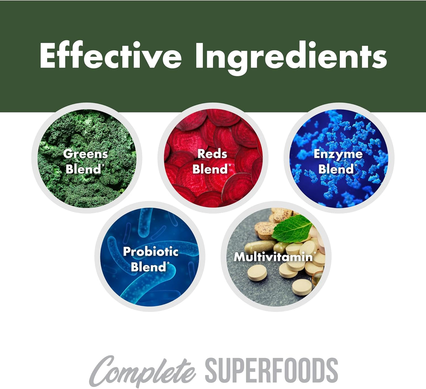 NutraOne Complete Superfoods powder effective ingredients