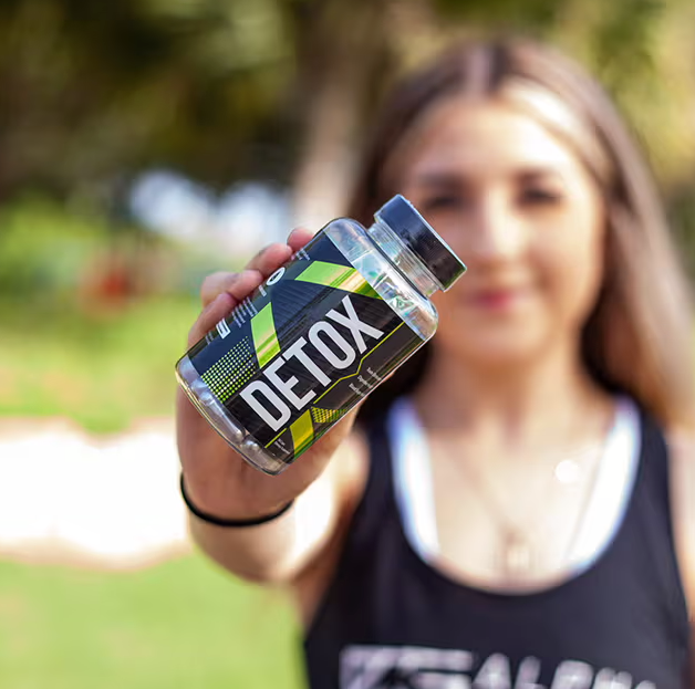 Alpha Supps Detox bottle—14-day full-body cleanse supplement.