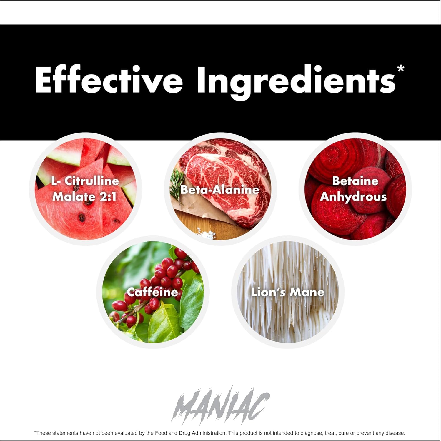 Maniac Effective Ingredients
