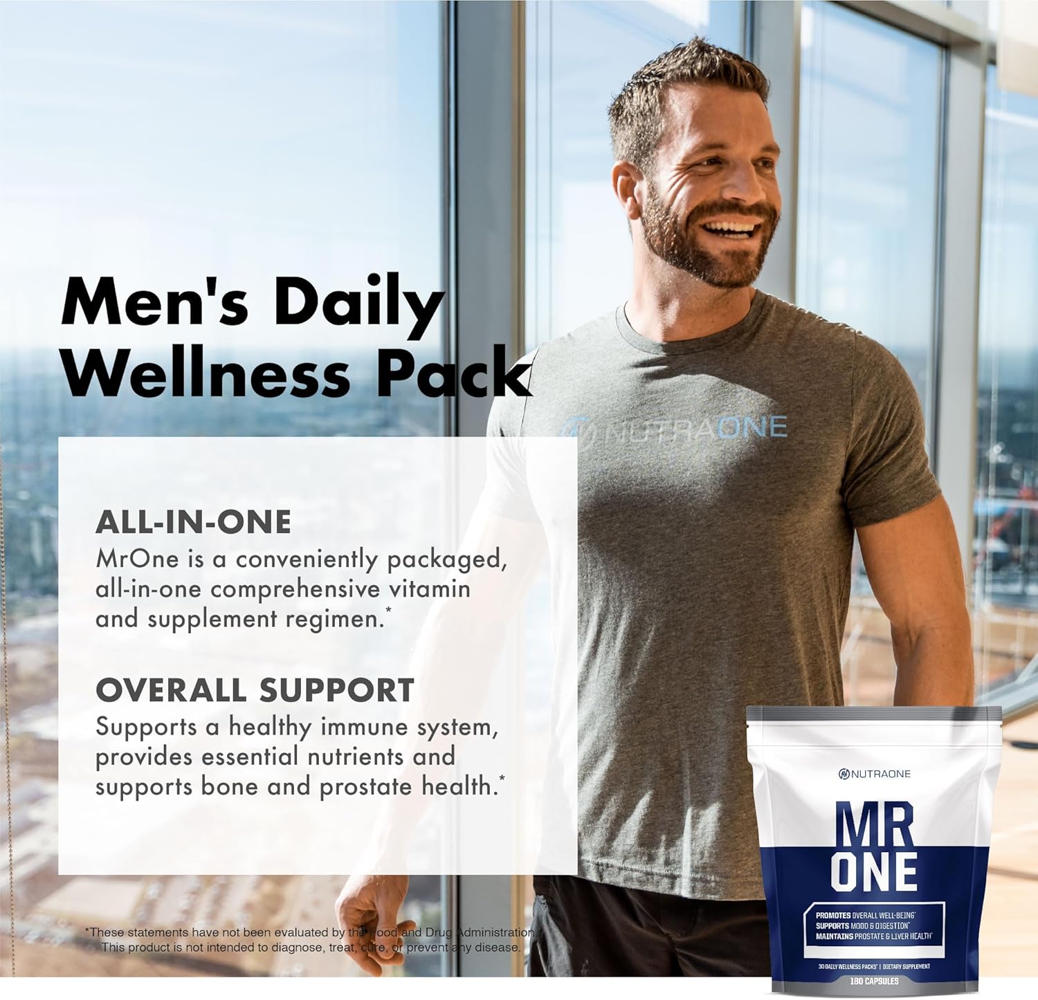 MrOne by NutraOne – Men's daily wellness pack. All-in-One, Overall support
