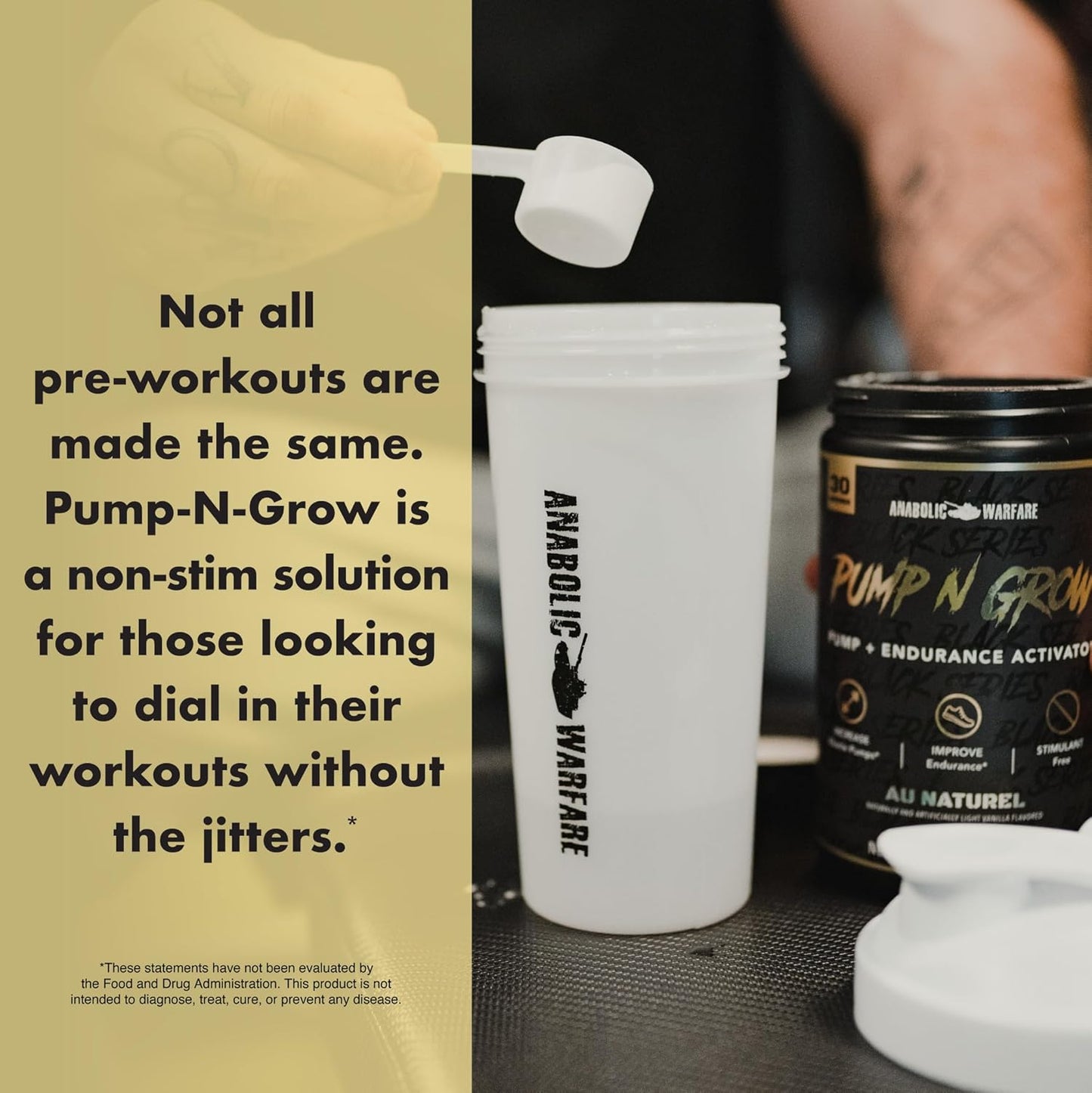 Anabolic Warfare Pump-N-Grow- stimulant-free pre-workout muscle pump and endurance support.