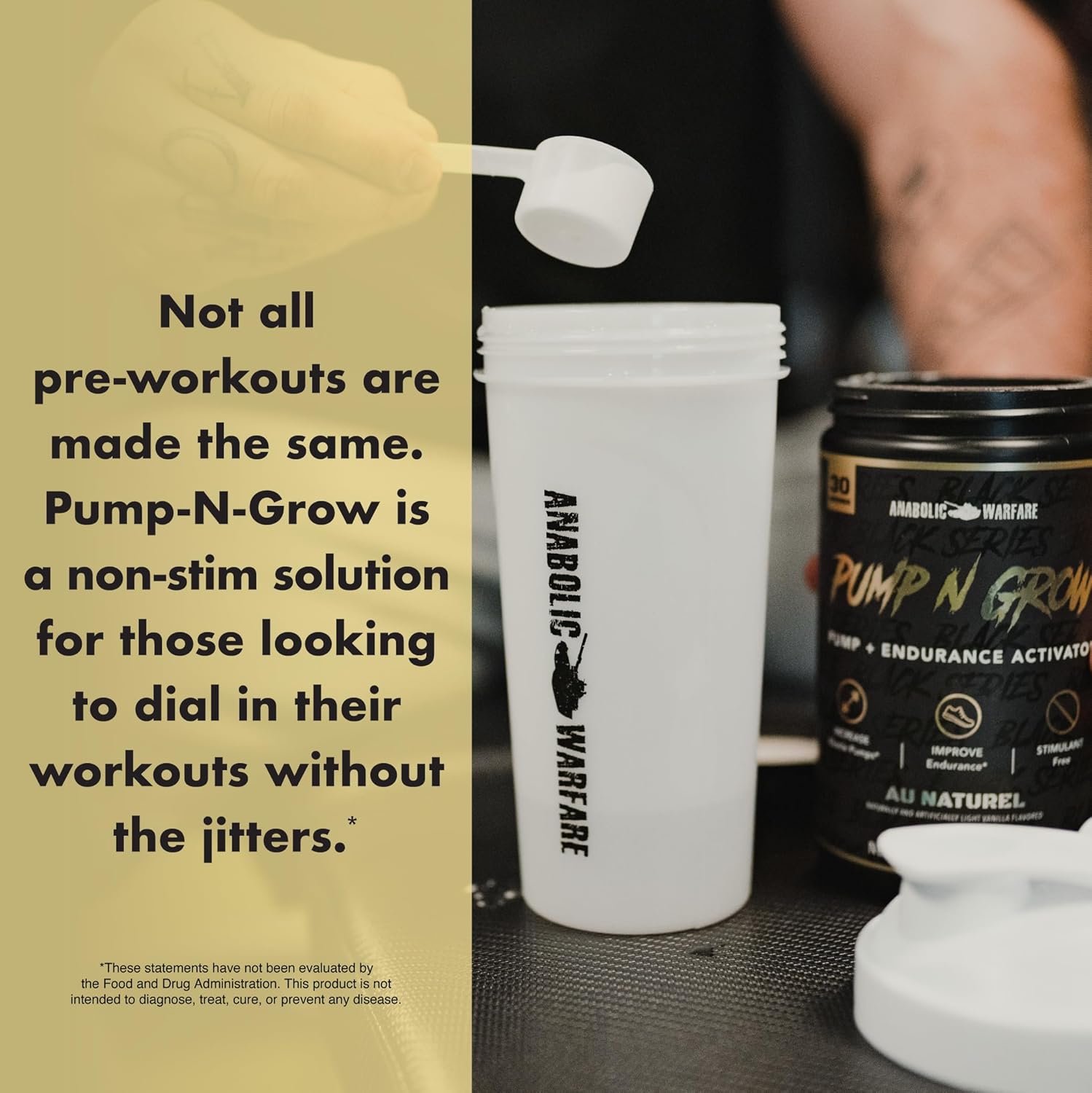Anabolic Warfare Pump-N-Grow- stimulant-free pre-workout muscle pump and endurance support.