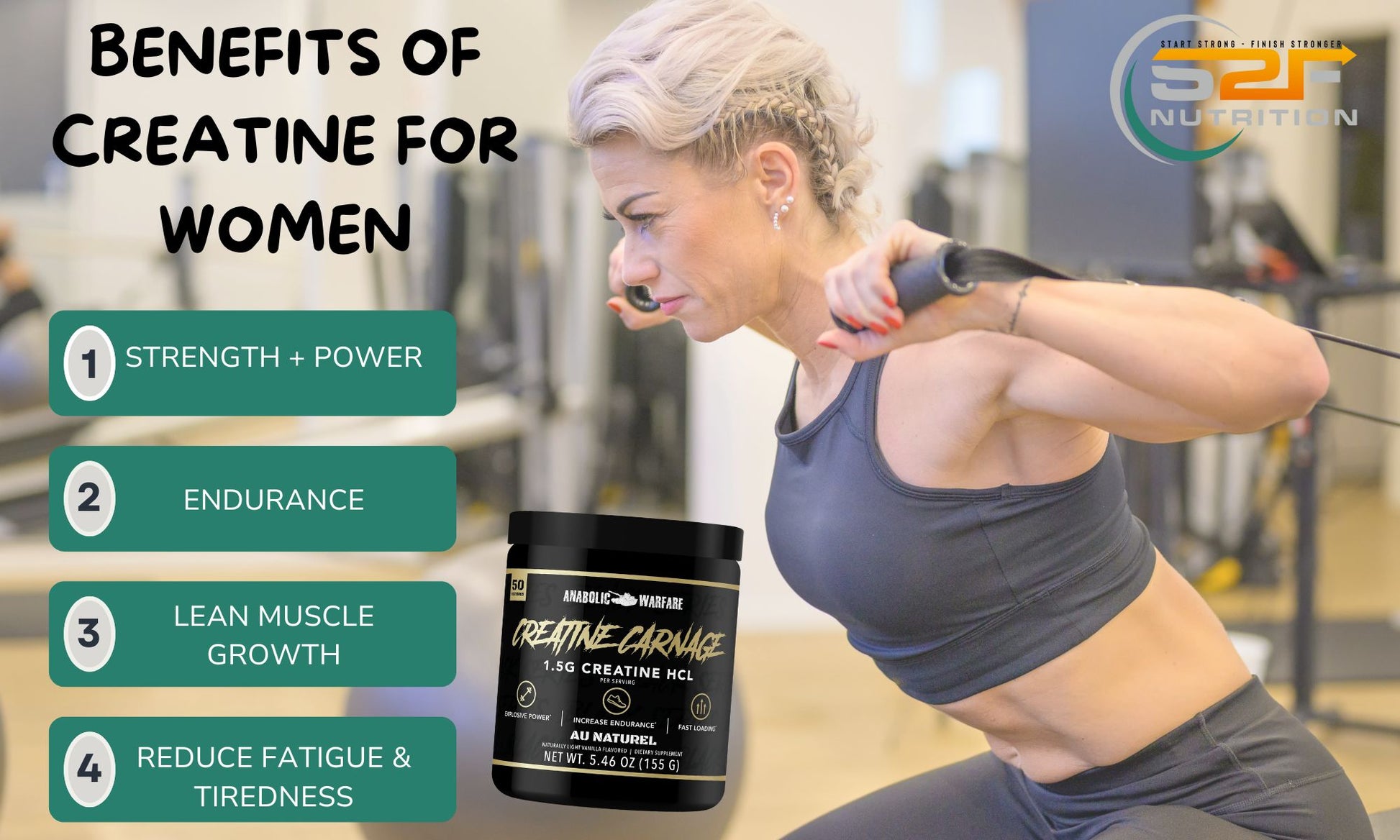 Creatine carnage benefits for women