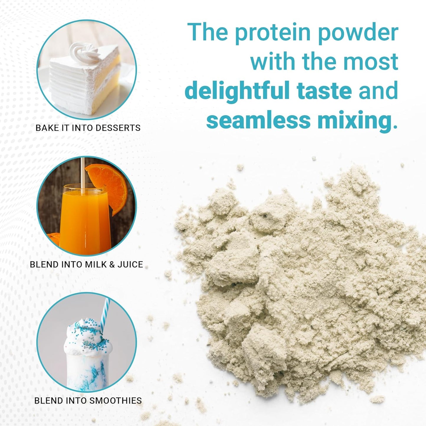 GENEPRO Next Generation Unflavored Protein Powder with the most delightful taste and seamless mixing