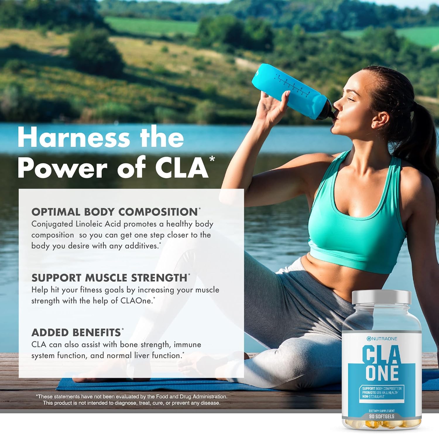 Harness the power of CLA. optimal body composition, support muscle strength, burn fat naturally