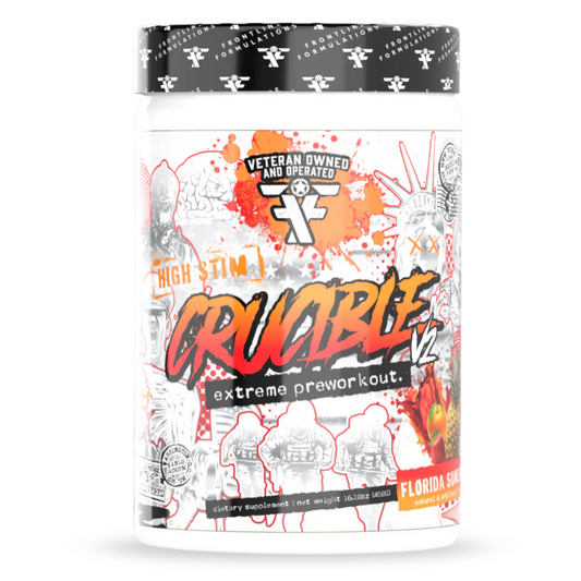 Crucible extreme preworkout supplement container 