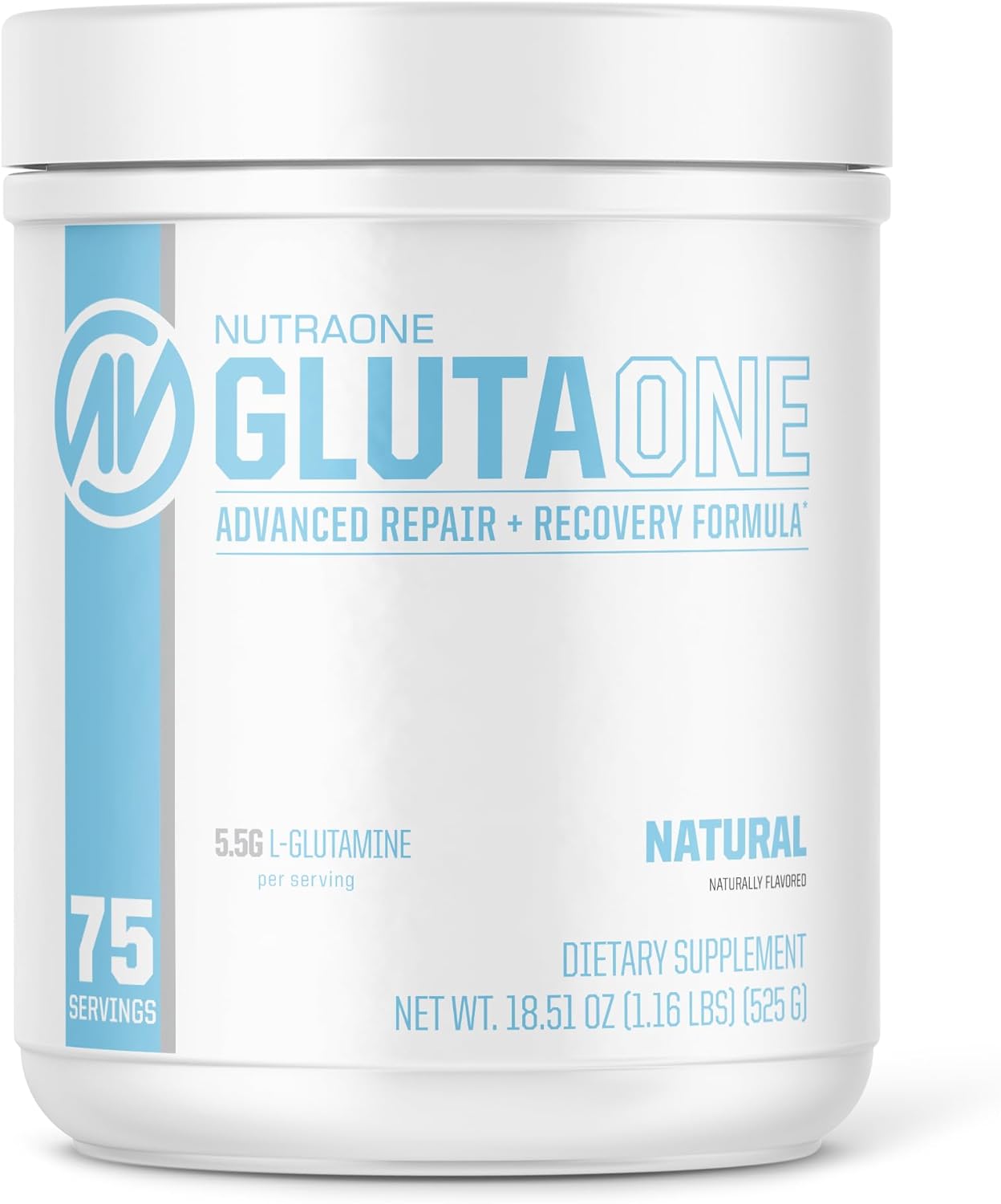 Container of GlutaOne by NutraOne, repair & recovery