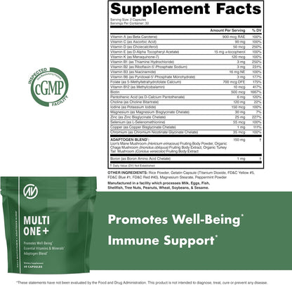  MultiOne+ by NutraOne, supplement facts
