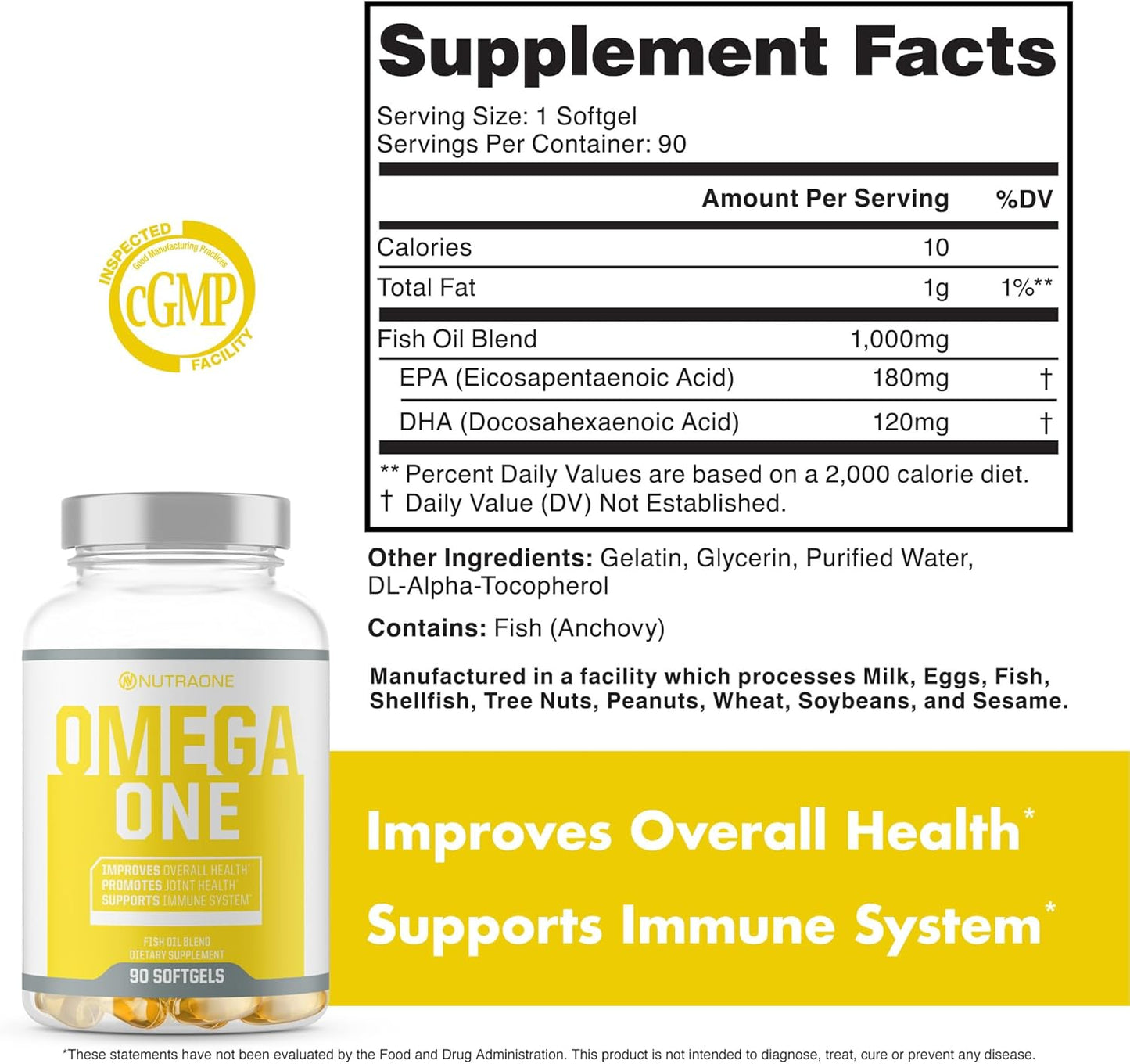 omega one by nutraone bottle and supplement facts