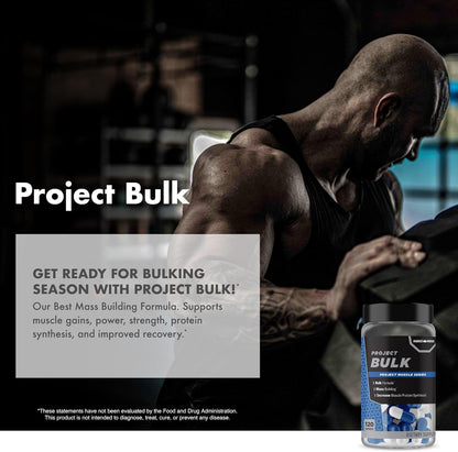 Anabolic Warfare Project Bulk, designed to support muscle growth, strength, and recovery.​
