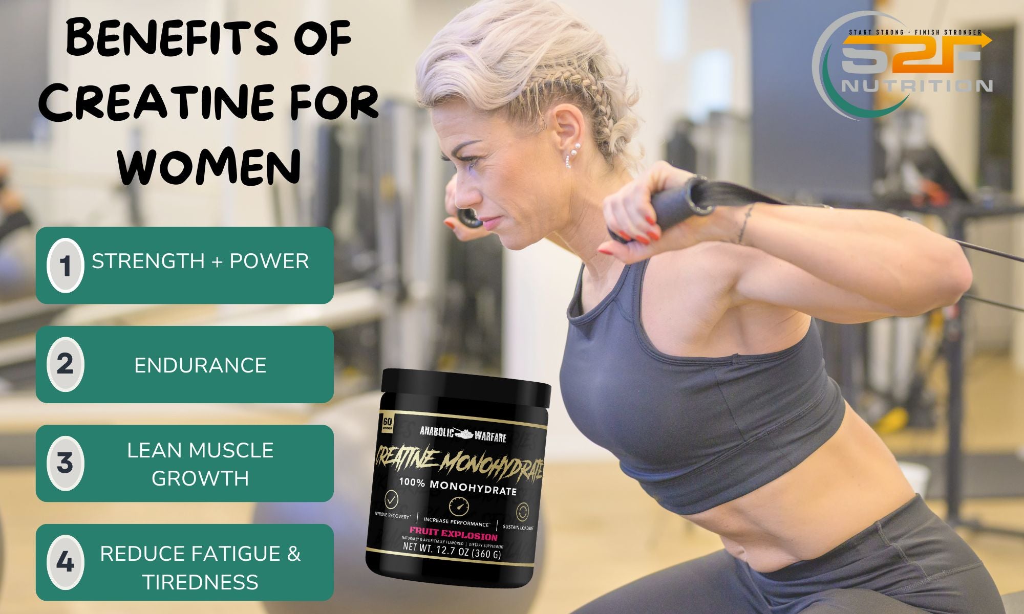 creatine monohydrate benefits for women