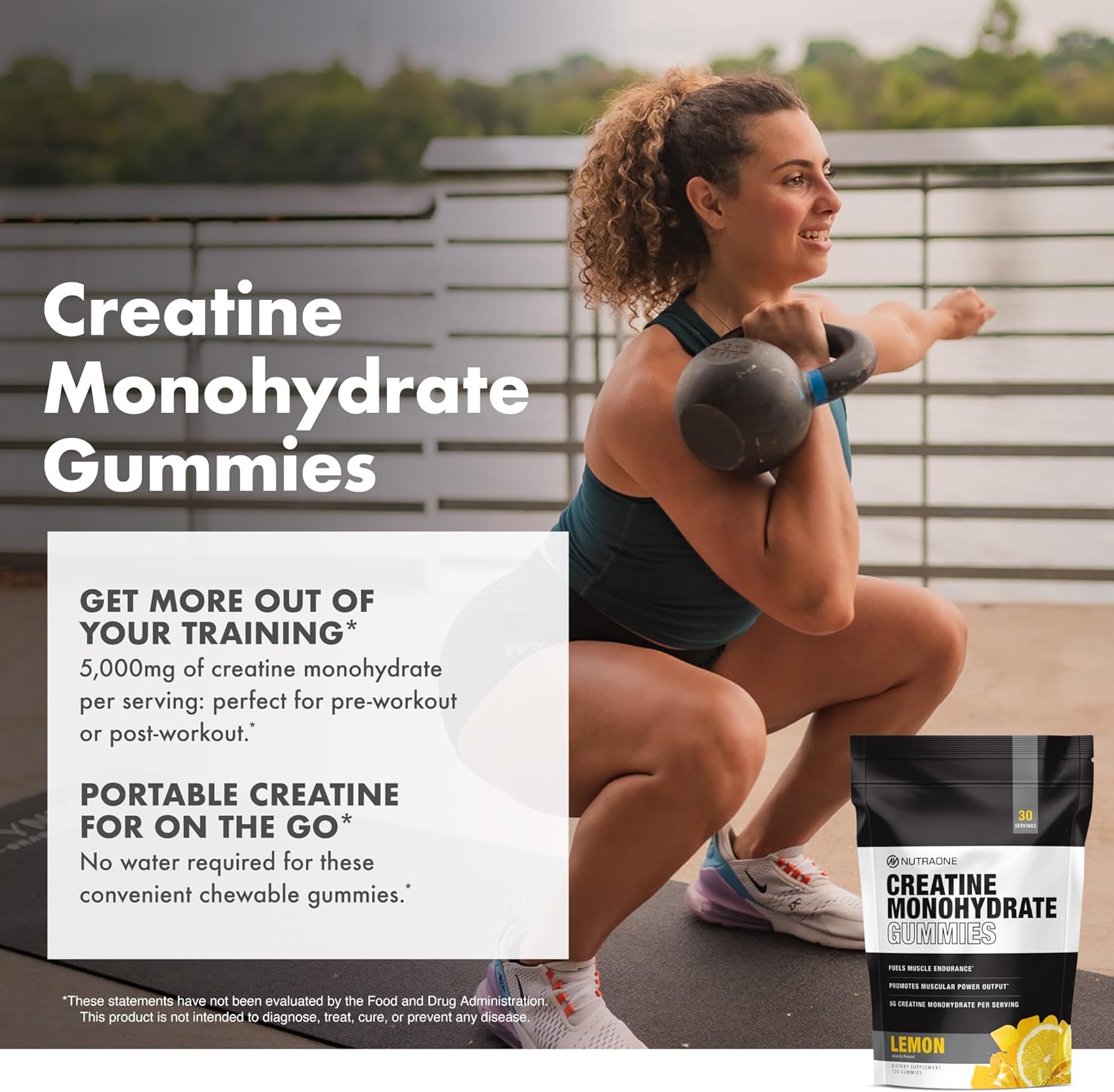 NutraOne Creatine Monohydrate Gummies portable creatine for on the go