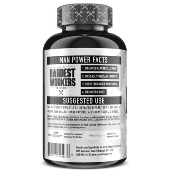 Manpower Testosterone Support  by  Axe & Sledge